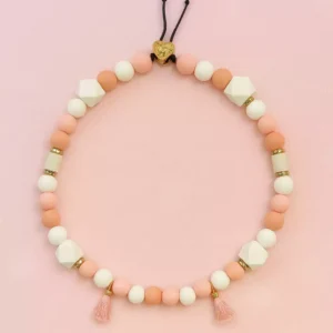 bijoux collier pour chien perles em saumon chic