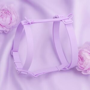 harnais pour chien en biothane pastel violet lilas waterproof