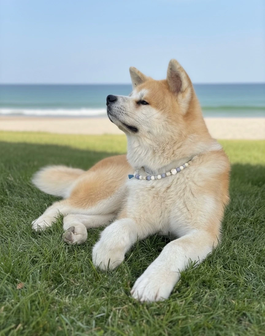 collier bijoux perles em antiparasitaire antiparasite woofty bleu