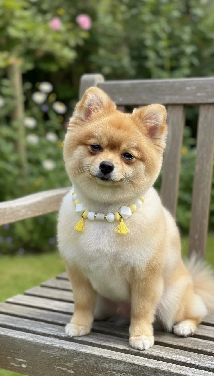 collier bijoux perles em antiparasitaire antiparasite woofty jaune