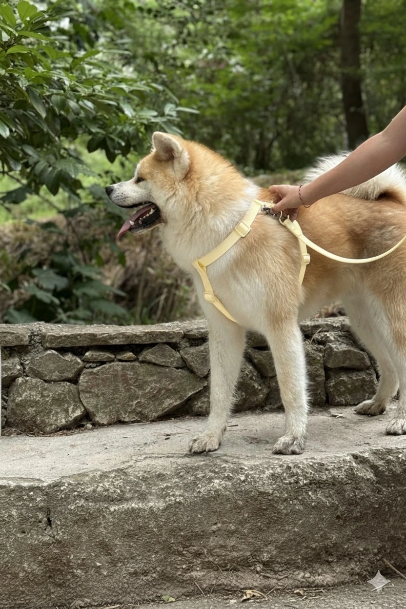 laisse collier jaunebiothane waterproof pastel woofty