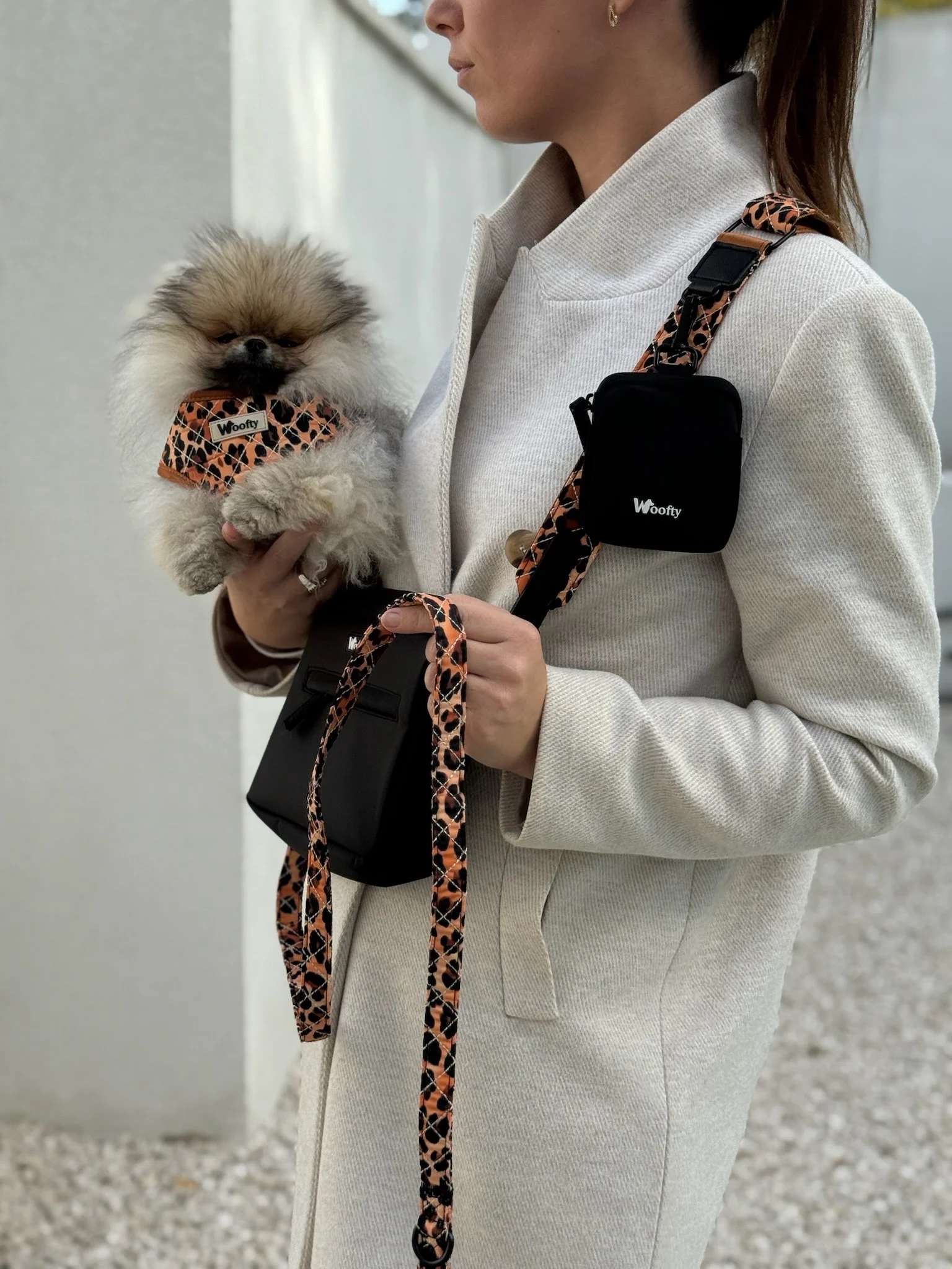 woofty bandouliere sacoche laniere leopard cover