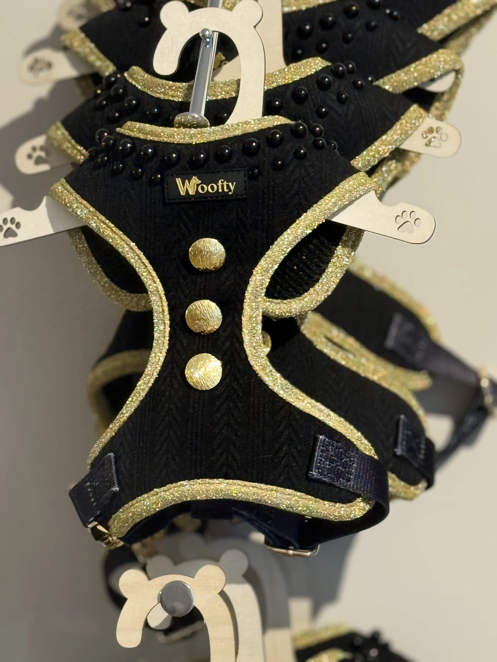 harnais tweed rouge & doré (copie)